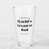 Fett Retro Weltweit Bester Papa Glas (Rückseite)