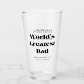 Fett Retro Weltweit Bester Papa Glas (Vorderseite)