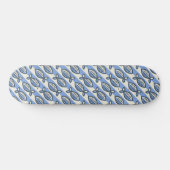 Fett-Retrofisch blau Skateboard (Horizontal)