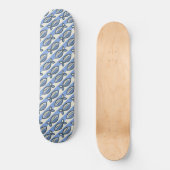 Fett-Retrofisch blau Skateboard (Vorderseite)