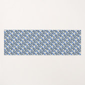 Fett-Retrofisch blau Yogamatte (Vorderseite (Horizontal))