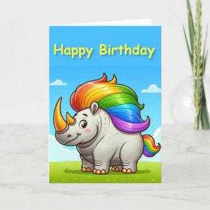 Fett Rhinoceros Geburtstagskarte Dankeskarte