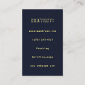 Fett-Riesenschild Visitenkarte (Rückseite)