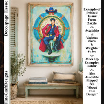 Fett Rockabilly Stil Porträt FM1R Decoupage