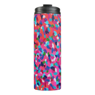 Fett rosa Abstrakt Thermosbecher