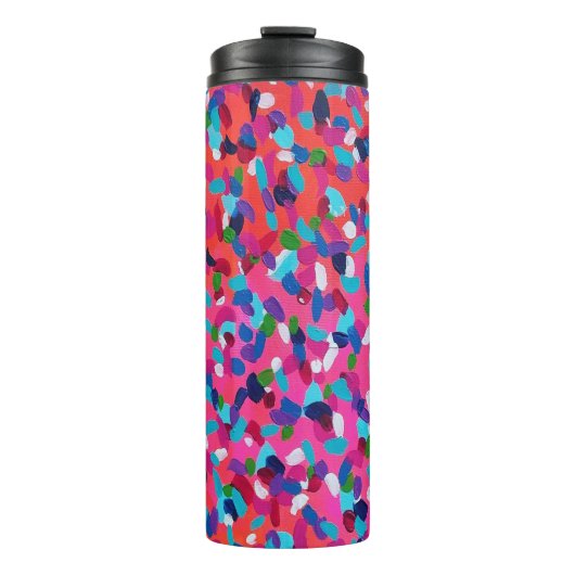 Fett rosa Abstrakt Thermosbecher (Vorderseite)