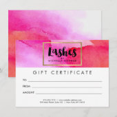 Fett rosa Aquarellfarben Lash Extensions Geschenkk (Vorne/Hinten)