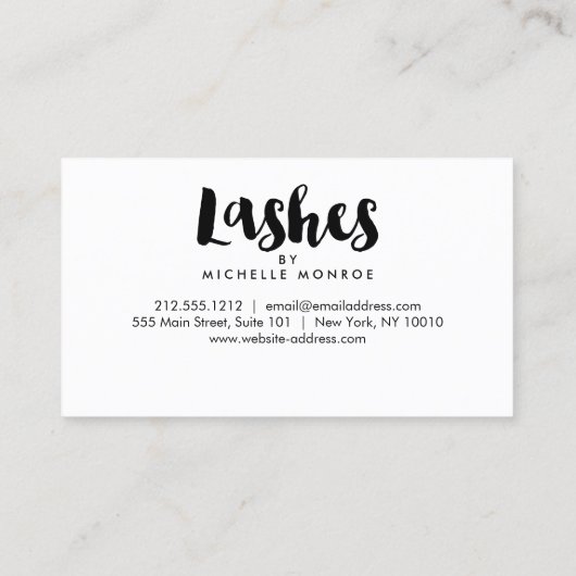 Fett rosa Aquarellfarben Lash Extensions Loyalität Treuekarte (Rückseite)