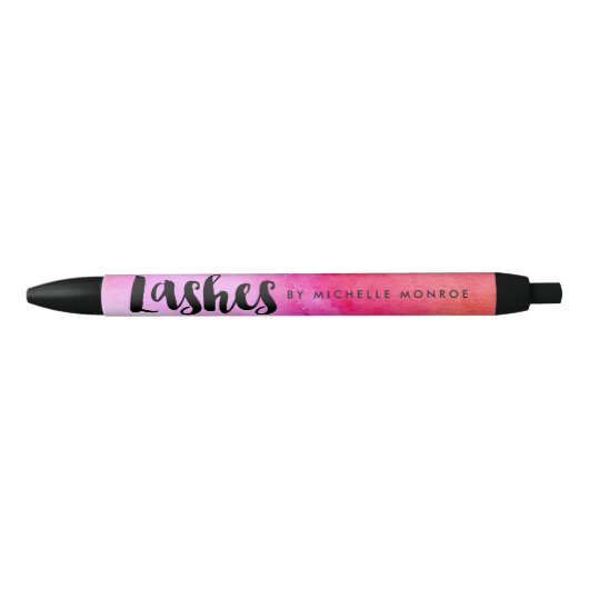Fett rosa Aquarellfarben Lash Extensions Personali Kugelschreiber (Vorderseite)
