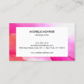Fett rosa Aquarellfarben machen Artist Business Ca Visitenkarte (Rückseite)