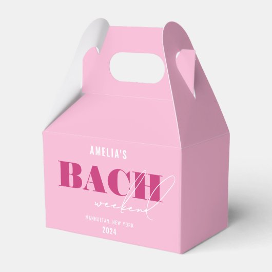 Fett rosa Bachelorette Weekend Hangover Kit Geschenkschachtel (Rückseite)