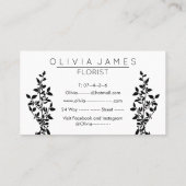 Fett rosa bläserne Blume-Collage feminin  Visitenkarte (Rückseite)