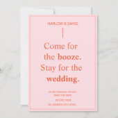 Fett rosa blush Wedding Save the Dates Einladung (Vorderseite)