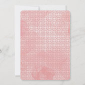 Fett rosa Blütenblütezeit-Engagement-Partei Einladung (Rückseite)