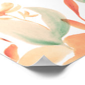 Fett rosa Brautparty mit floralen Farben willkomme Poster (Ecke)