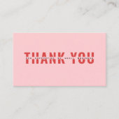 Fett rosa Custom Dankeschön Karte für kleine Unter (Vorderseite)