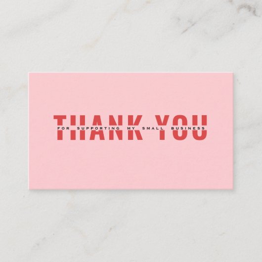 Fett rosa Custom Dankeschön Karte für kleine Unter (Vorderseite)