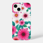 Fett rosa Daisy-Muster TelefonCase iPhone Hülle (Rückseite)