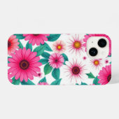 Fett rosa Daisy-Muster TelefonCase iPhone Hülle (Rückseite (Horizontal))