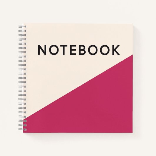 Fett rosa Diagonal-Notebook Notizblock (Vorderseite)