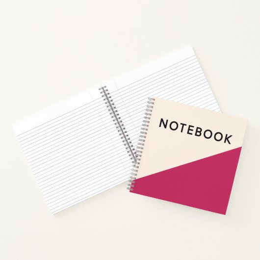 Fett rosa Diagonal-Notebook Notizblock (Innenseite)