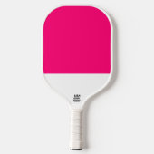 Fett rosa, dreimaliger Farbblock Weißer Akzent Pickleball Schläger (Rückseite)