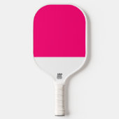 Fett rosa, dreimaliger Farbblock Weißer Akzent Pickleball Schläger (Vorderseite)