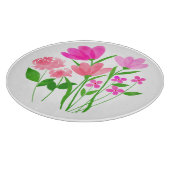 Fett rosa Floral Schneidebrett (Ecke)