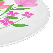 Fett rosa Floral Schneidebrett (Ecke)