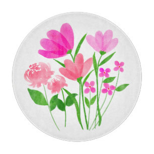 Fett rosa Floral Schneidebrett