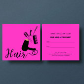 Fett rosa Friseur Erinnerung Karte