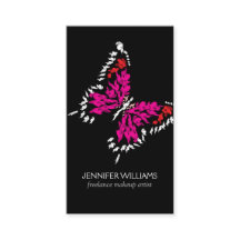 Fett rosa gestrichene Schmetterlinge auf schwarz