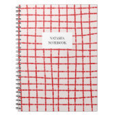 Fett rosa Karo-Muster für Notebookstative Notizblock (Vorderseite)