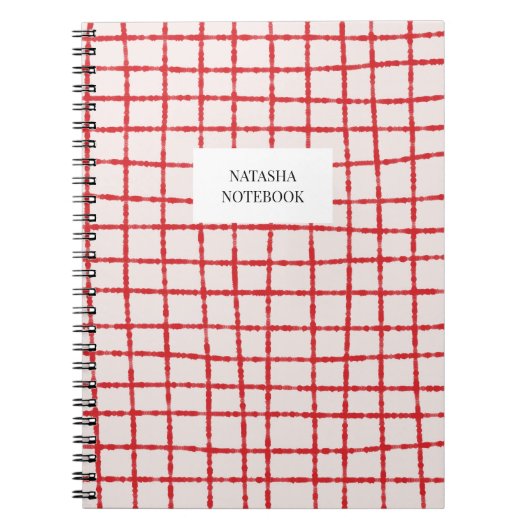 Fett rosa Karo-Muster für Notebookstative Notizblock (Vorderseite)