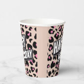 Fett rosa Leopard Happy Birthday Paper Cup Pappbecher (Rechts)