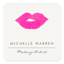 Fett rosa Lippen Wasserfarbe Makeup Artist