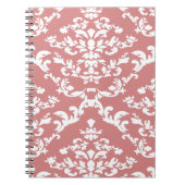 Fett rosa Mod Damask Notizblock (Vorderseite)