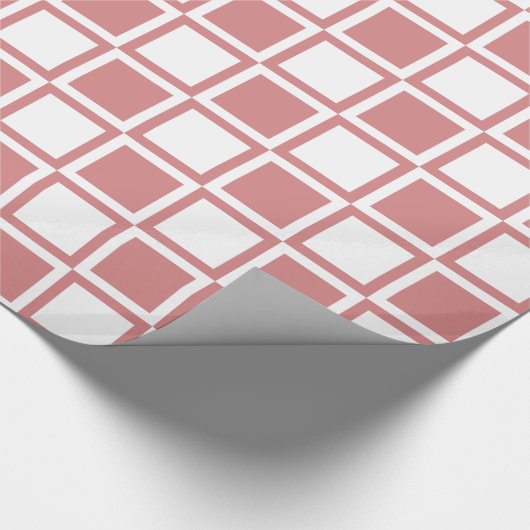 Fett rosa Mod Quadrate Geschenkpapier (Ecke)