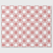 Fett rosa Mod Quadrate Geschenkpapier (Flach)
