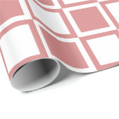 Fett rosa Mod Quadrate Geschenkpapier (Rolleneckpunkt)