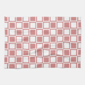 Fett rosa Mod Quadrate Geschirrtuch (Horizontal)