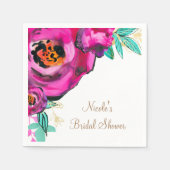 Fett rosa Modernes Brautparty Serviette (Vorderseite)