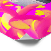 Fett rosa Orange Foto Wedding Willkommenszeichen Poster (Ecke)