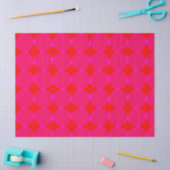 Fett rosa Orangefarbenes Schnittpapier aus Diamant Seidenpapier (Basteln)