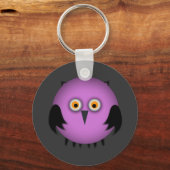Fett Rosa Owl Schlüsselanhänger (Vorderseite)
