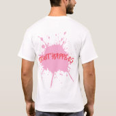 Fett rosa Paint Spritzer T-Shirt (Rückseite)