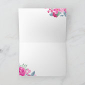 Fett rosa Pflaume Brautparty Dankeskarte (Innenseite)