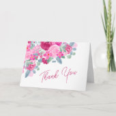 Fett rosa Pflaume Brautparty Dankeskarte (Vorderseite)