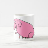 Fett rosa Pig Kaffeetasse (Mittel)