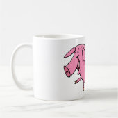 Fett rosa Pig Kaffeetasse (Links)